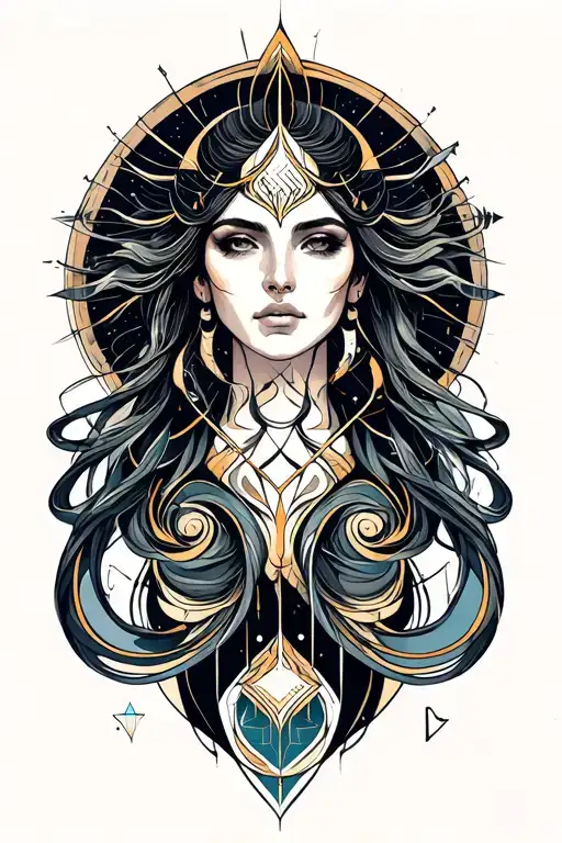 powerful ophiuchus tattoos for women with a bit of color tattoo design idea