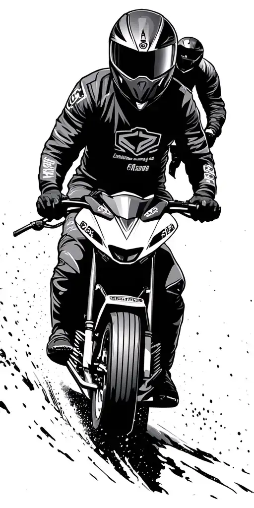 snowmobile racing and gambling tattoo design idea