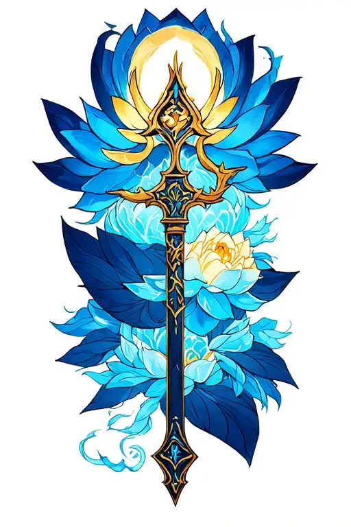 avatar the last airbender, lotus tile drawing, kingdom hearts keyblade tattoo design idea