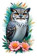 dolphin, owl, snow leopard, dragonfly, tattoo design idea