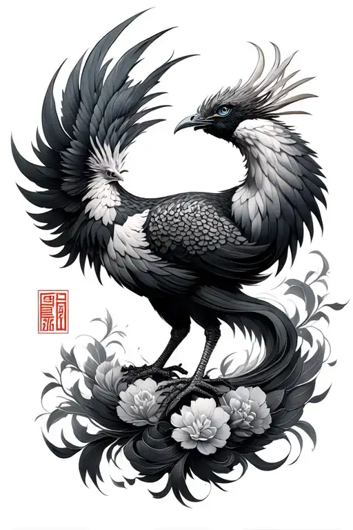 Korean Pheonix tattoo design idea