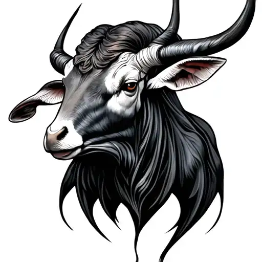 cancer + Taurus simple combine tattoo design idea