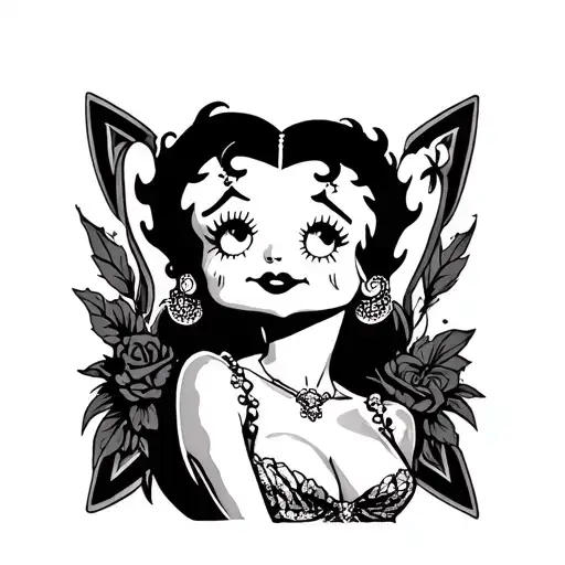 Betty Boop tattoo design idea