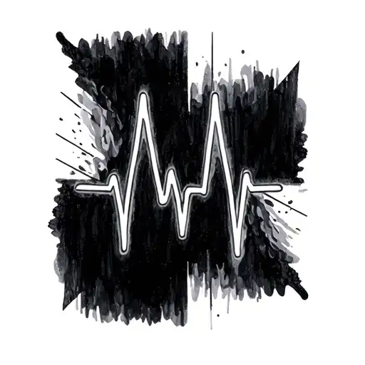 EKG heartbeat line tattoo design idea