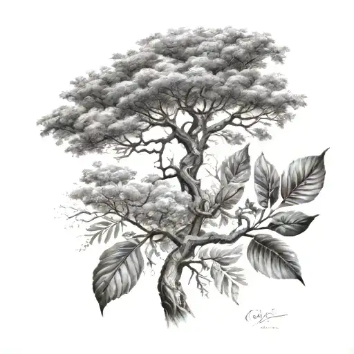 poision tree tattoo design idea