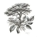 poision tree tattoo design idea