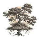 poision tree tattoo design idea