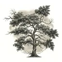 poision tree tattoo design idea