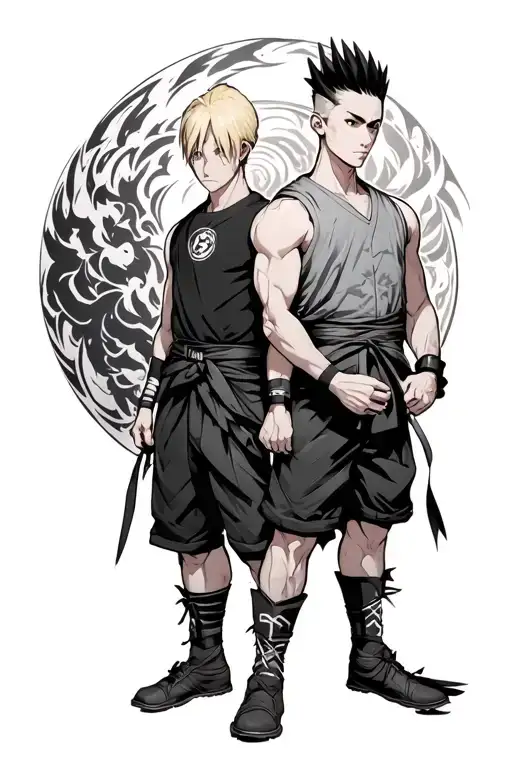 Shikamaru Nara and Armin Arlert tattoo design idea