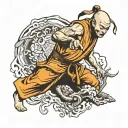 Shaolin monk  tattoo design idea