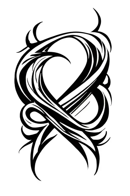444 Infinity sign tattoo design idea