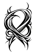444 Infinity sign tattoo design idea