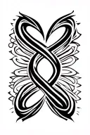 444 Infinity sign tattoo design idea