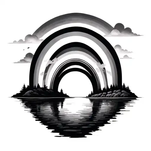 Rainbow Bridge tattoo design idea