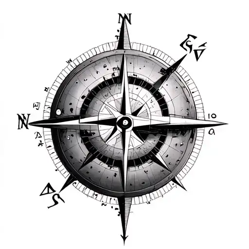 Globe Compass tattoo design idea