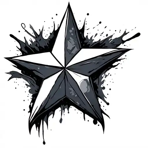 5 Point Star tattoo design idea