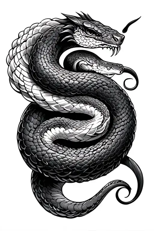 trishul and snake  tattoo design idea