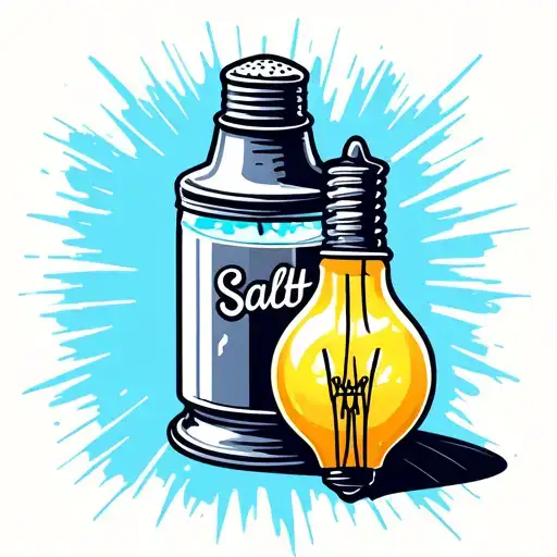 Salt Shaker and Light Bulb tattoo design idea