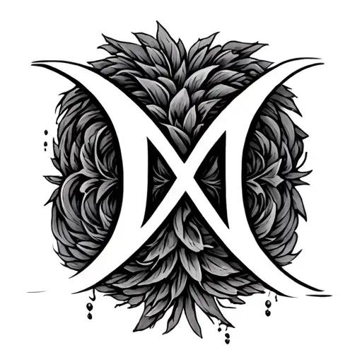 initials JM - MJ Heaven infinity symbol tattoo design idea