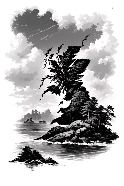 south east coast England moved to America, nature lover tattoo design idea