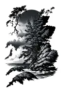 south east coast England moved to America, nature lover tattoo design idea