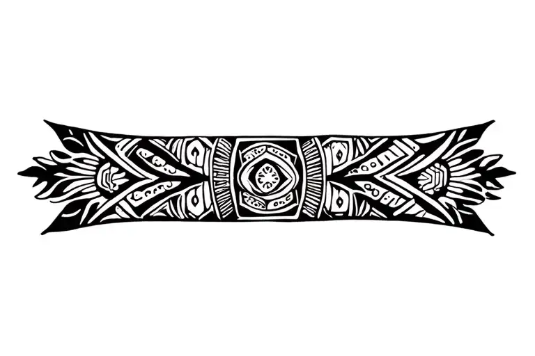 forearm armband tattoo based on guam tattoo design idea