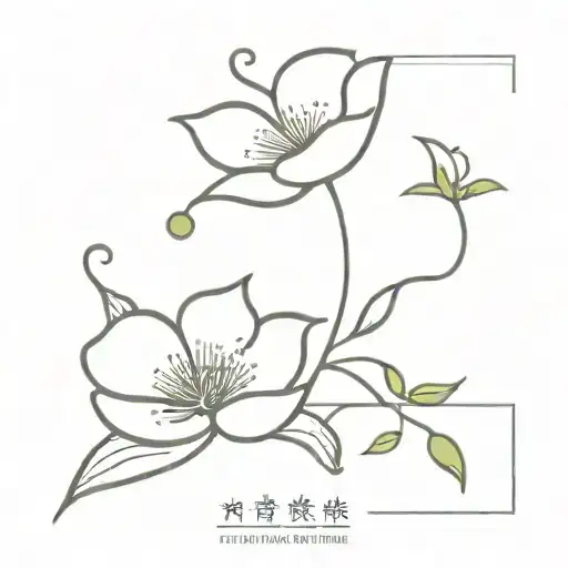 sugar plum, dumpling, sweet pea flower tattoo design idea