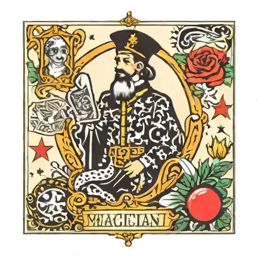 the magician tarot card tattoo design idea