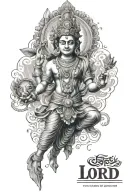 lord vishnu tattoo design idea
