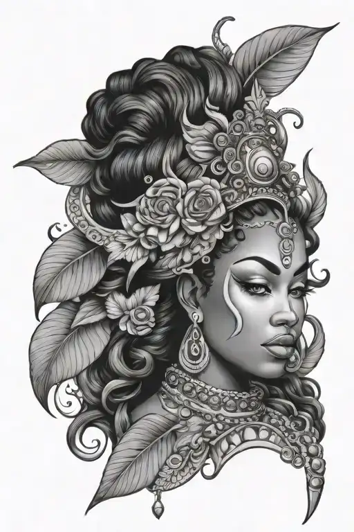 oshun tattoo design idea