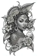 oshun tattoo design idea