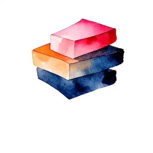 Four vertically stacked squares with a black outline and a white fill, evenly spaced and aligned in a straight column tattoo design idea