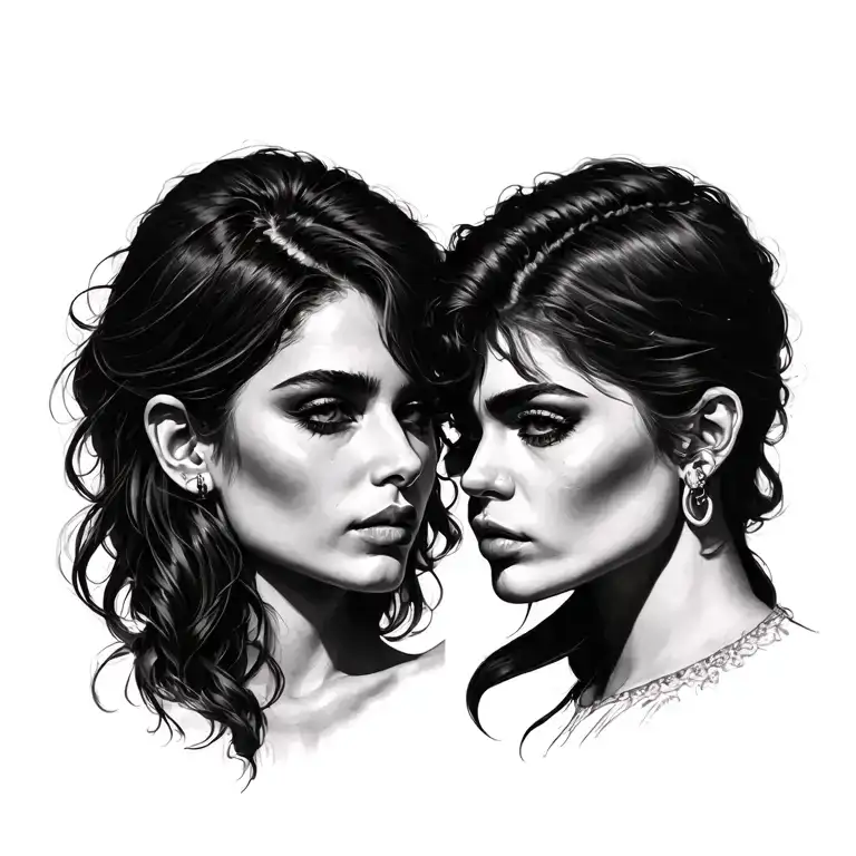 me vs me Houston and gemini things like alter ego tattoo design idea