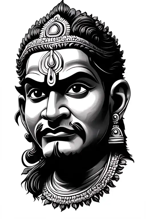 Hanuman Gada tattoo design idea