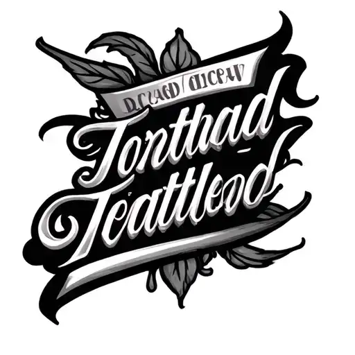 Script tattoo design idea