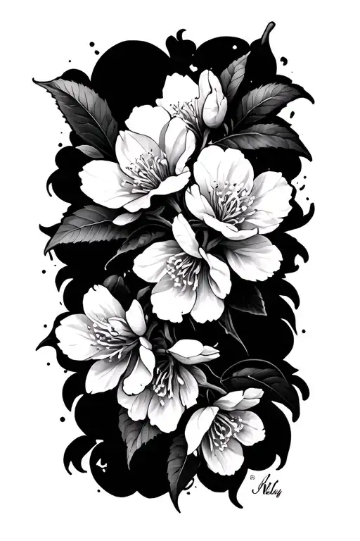 Cherry Blossom tattoo design idea