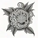 ritual ayahuasca vine tattoo design idea