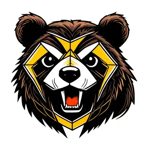 bruins meth bear tanuki tattoo design idea