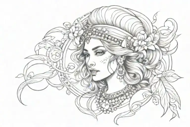 gypsy tattoo design idea