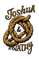 "Joshua & Kathy" rope knot infinity symbol tattoo design idea