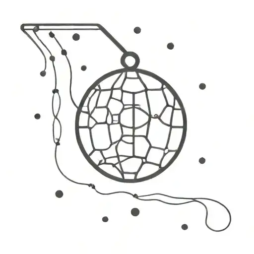 disco ball hanging tattoo design idea