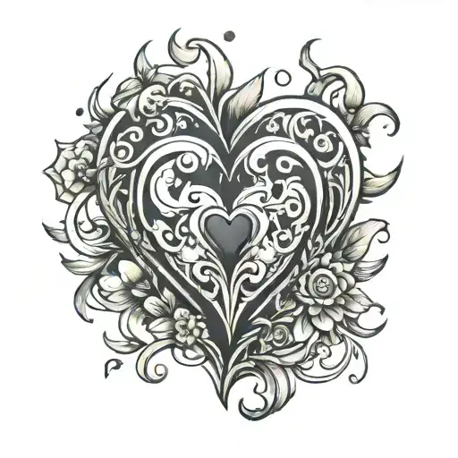 heart of stone  tattoo design idea