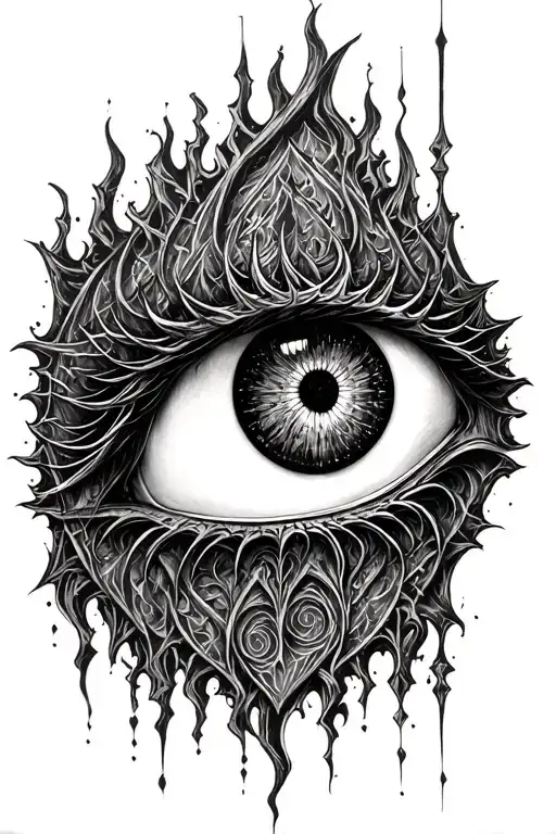lord of the rings sauron eye tattoo design idea