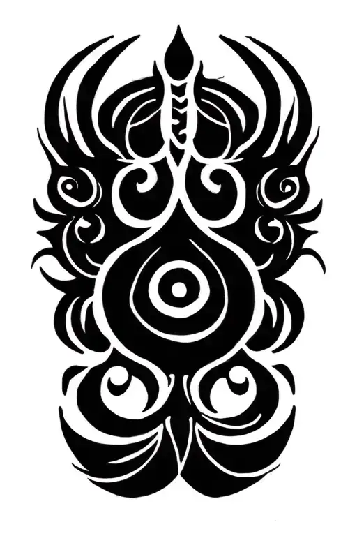 Sanskrit breath symbol formed tattoo design idea