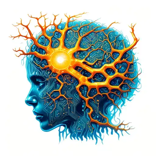 Motherboard neuron tattoo design idea