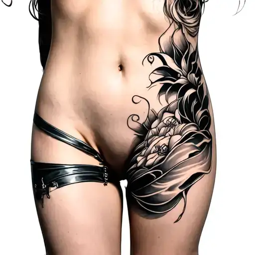 femboy bottom part tattoo design idea