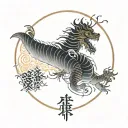 chosen ones written in light rays beaming tattoo design idea