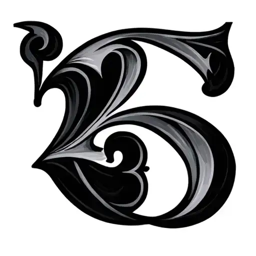the number 25 tattoo design idea