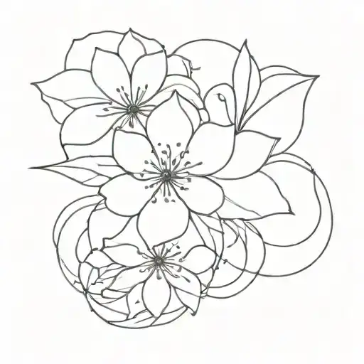 8:30am and flower sister tattoo tattoo design idea
