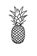 simple line tattoo of half of an upside down pineapple tattoo design idea
